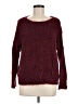 Jennifer Lopez Tweed Burgundy Pullover Sweater Size M - photo 1