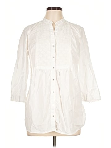 Gloria Vanderbilt 3/4 Sleeve Button-Down Shirt (view 1)