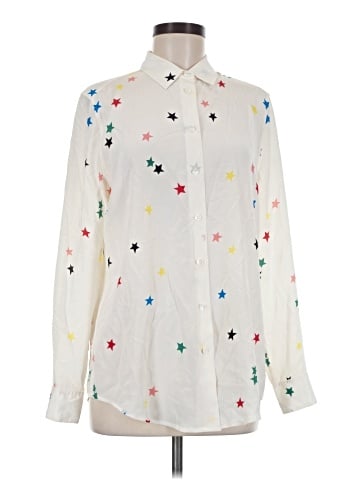 Equipment Long Sleeve Silk Top (view 1)