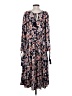 Easel 100% Rayon Floral Blue Casual Dress Size S - photo 2