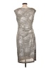 Connected Apparel Metallic Silver Cocktail Dress Size 12 - photo 2