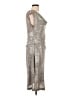 Connected Apparel Metallic Silver Cocktail Dress Size 12 - photo 4