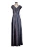 Xscape Solid Silver Gray Cocktail Dress Size 4 - photo 1