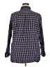 Old Navy 100% Cotton Checkered-gingham Blue Long Sleeve Button-Down Shirt Size XXL - photo 2