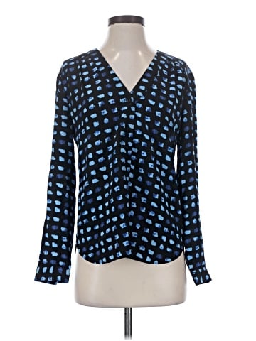 Amour Vert Long Sleeve Silk Top (view 1)