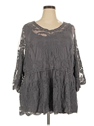 Indigo Thread Co. 3/4 Sleeve Blouse (view 1)