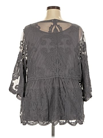 Indigo Thread Co. 3/4 Sleeve Blouse (view 2)