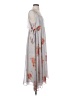 Free People 100% Polyester Floral Gray Casual Dress Size S - photo 4