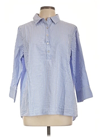 Foxcroft 3/4 Sleeve Button-Down Shirt (view 1)