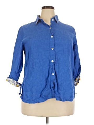 Vanity 3/4 Sleeve Button-Down Shirt (view 1)