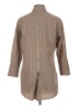 Boho Chic Houndstooth Brown Tan 3/4 Sleeve Button-Down Shirt Size S - photo 2