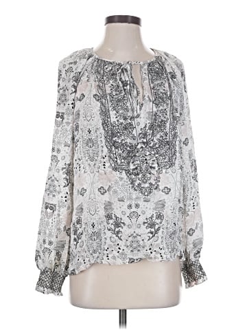 Parker Long Sleeve Silk Top (view 1)