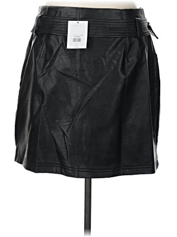 Topshop Faux Leather Skirt (view 2)