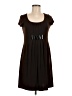 En Focus Studio Solid Brown Casual Dress Size 8 - photo 1