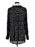 Pleione 100% Polyester Print Black Long Sleeve Blouse Size M - photo 2