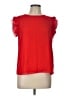 Naked Zebra 100% Polyester Red Short Sleeve Top Size L - photo 1