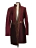 Dana Buchman Stripes Burgundy Coat Size 4 - photo 1