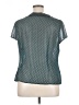 East5th 100% Polyester Teal Short Sleeve Blouse Size XL - photo 2