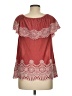 Fever Red Short Sleeve Blouse Size M - photo 2