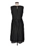 Talbots 100% Polyester Polka Dots Black Casual Dress Size 8 - photo 2