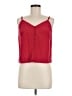 Madewell 100% Polyester Red Silk Button-Down Cami Size 6 - photo 1