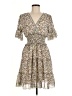 Max Studio 100% Polyester Floral Tan Cocktail Dress Size M - photo 1