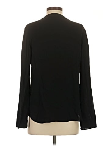 Theory Long Sleeve Silk Top (view 2)