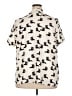 ModCloth Print Ivory Short Sleeve Button-Down Shirt Size 2X - photo 2