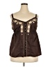 Torrid 100% Cotton Brown Sleeveless Blouse Size 2X Plus (2) - photo 1