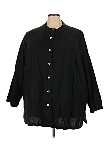Silhouettes 3/4 Sleeve Button-Down Shirt (view 1)
