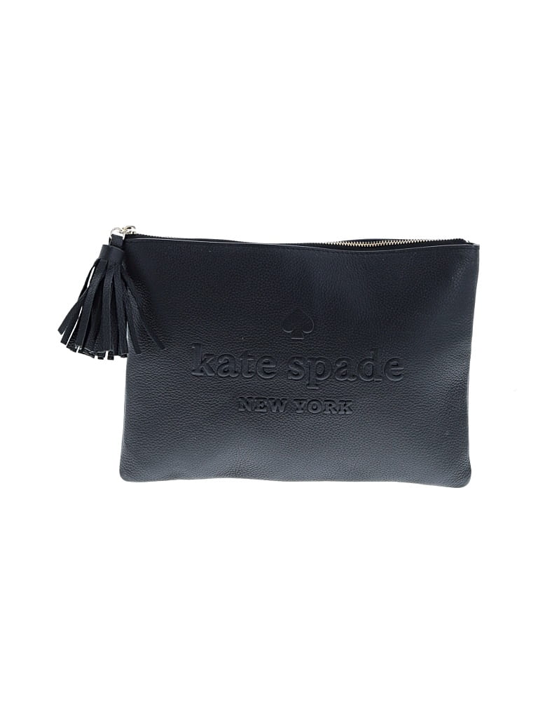 Pre-owned Kate Spade New York Leather Clutch In Black