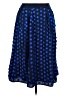 J.Crew 100% Polyester Polka Dots Blue Casual Skirt Size 6 - photo 1
