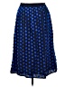 J.Crew 100% Polyester Polka Dots Blue Casual Skirt Size 6 - photo 2