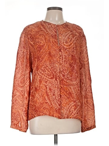 Carlisle Long Sleeve Silk Top (view 1)