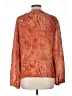 Carlisle 100% Silk Paisley Orange Long Sleeve Silk Top Size 12 - photo 2