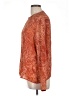Carlisle 100% Silk Paisley Orange Long Sleeve Silk Top Size 12 - photo 5