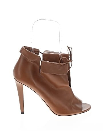 Jimmy Choo Leather Peep Toe Booties (view 1)