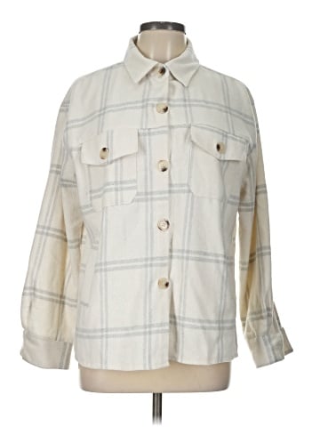 Kendall & Kylie 3/4 Sleeve Button-Down Shirt (view 1)