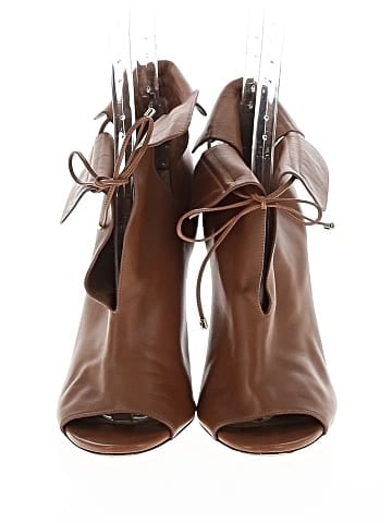 Jimmy Choo Leather Peep Toe Booties (view 2)