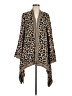 Chico's 100% Rayon Animal Print Brown Coat Size M - photo 1