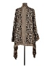 Chico's 100% Rayon Animal Print Brown Coat Size M - photo 2