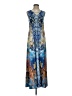 One World Paisley Blue Casual Dress Size S - photo 1