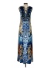 One World Paisley Blue Casual Dress Size S - photo 2