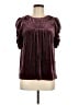 Ann Taylor LOFT Burgundy Short Sleeve Blouse Size M - photo 1