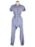 Indulge Solid Blue Jumpsuit Size M - photo 1