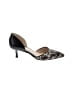 Nine West 100% Leather Animal Print Black Heels Size 7 - photo 1
