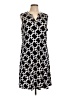 Chico's Graphic Black Casual Dress Size Lg (2) - photo 1