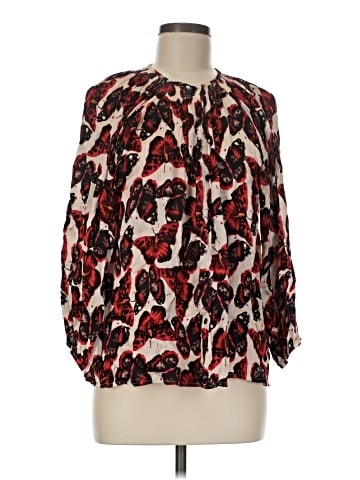 Tucker Long Sleeve Silk Top (view 1)