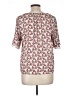 Ivanka Trump 100% Polyester Floral Ivory Short Sleeve Blouse Size L - photo 2
