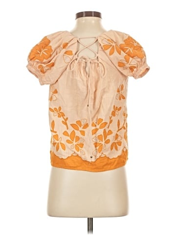 Madewell Embroidered Lace-Up Back Top (view 2)